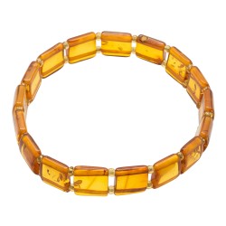 Bracelet en ambre adulte couleur miel