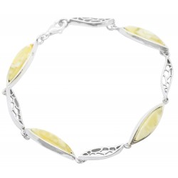 bracelet argent et ambre royal