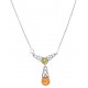 Collier en Argent et Ambre cognac