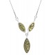 Collier perle d'Ambre et Argent Infinity