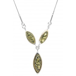 Collier perle d'Ambre et Argent Infinity