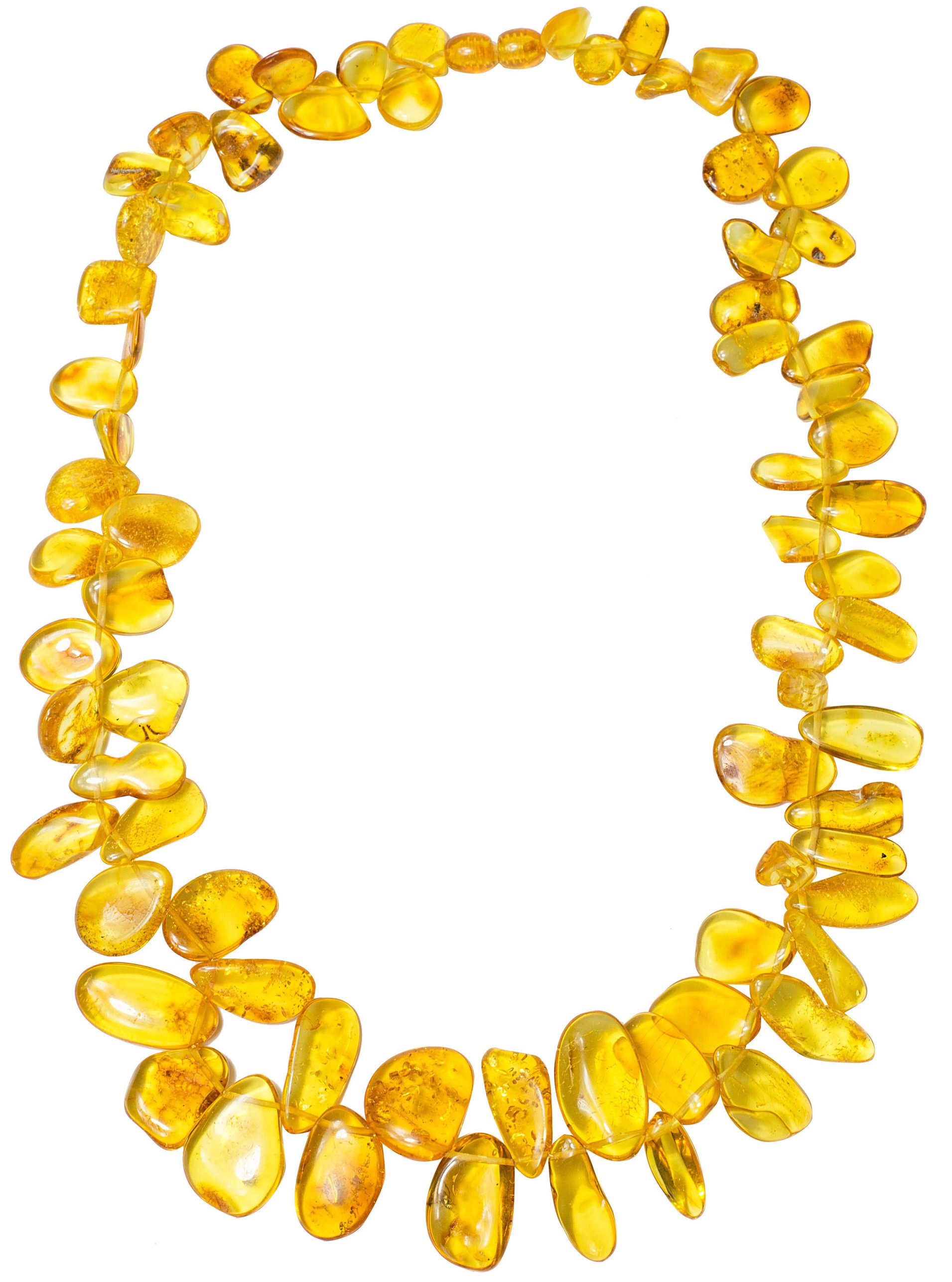 Collier En Ambre Et Argent 925 - Couleurs Jaune D'œuf Et Cognac, Neuf Sans Boîte