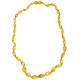 Long collier d'ambre adulte perle élégante couleur cognac
