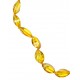 Long collier d'ambre adulte perle élégante couleur cognac