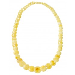 Collier d'ambre royal avec perle en forme de bouton