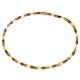 Collier d'ambre multicolore perle cylindrique