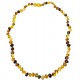 Collier Ambre Adulte perle multicolore
