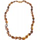 Collier d'ambre adulte avec grosse perle cognac