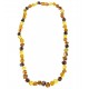 Collier Adulte tout ambre multicolore