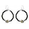 Boucle d'oreille ambre mosaïque