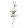 Pendentif Ambre et Argent forme Lézard