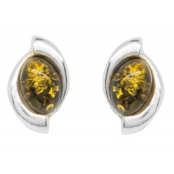Boucle d'oreille Argent et Ambre véritable
