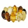 Bague tout ambre multicolore forme losange
