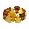 Bague multicolore en ambre naturel