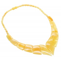 Collier d'ambre bébé blanc, perle ronde