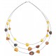 Collier d'ambre couleur miel, citron, royal et cognac