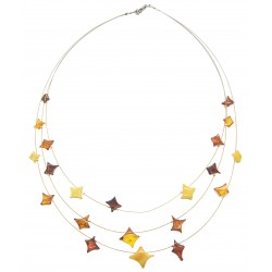 Collier d'ambre multicolore en forme d'étoile