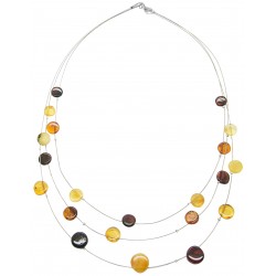 Collier d'ambre multicolore 