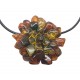 PENDENTIF AMBRE EN FORME DE FLEUR