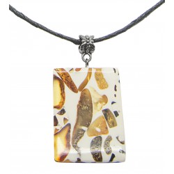 pendentif d'ambre mosaÏque 