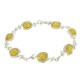 Bracelet Ambre citron - Femme - Argent