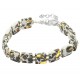 Bracelet d'ambre mosaïque forme carré