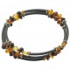 BRACELET EN AMBRE MULTICOLORE 3 TOURS