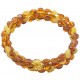 Bracelet Ambre miel et blanc 4 tours 