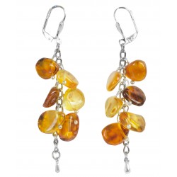 Boucle d'oreille Ambre Miel