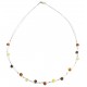 Collier ambre multicolore adulte sur cable d'acier