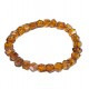 Bracelet d'ambre cognac avec Perle géométrique