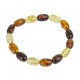 Bracelet d'ambre naturel multicolore