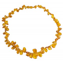 Collier d'ambre naturel cognac