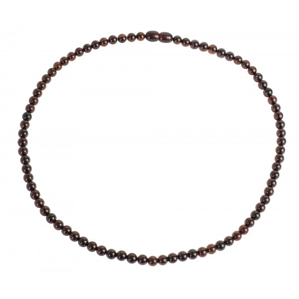 Perfecly round beads cherry amber necklace