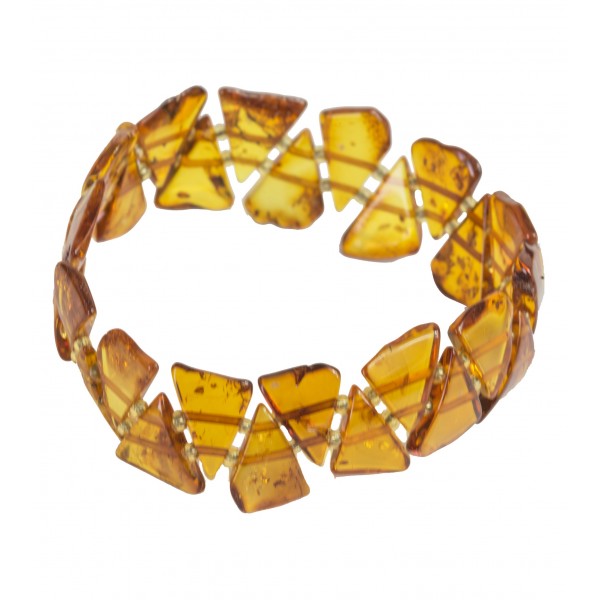 Bracelet ambre cognac adulte