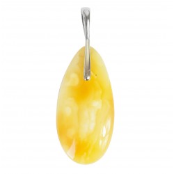 Pendentif ambre royal et argent