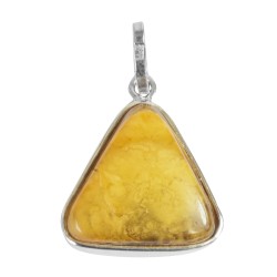 Pendant amber honey cloud and silver 925/1000