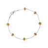 Bracelet amber multicolor and silver 925/1000