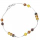 Pulsera ámbar multicolor y plata 925/1000