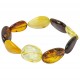 Bracelet d'ambre multicouleur forme naturel