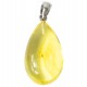 Pendentif ambre véritable avec 1 inclusions d'insecte