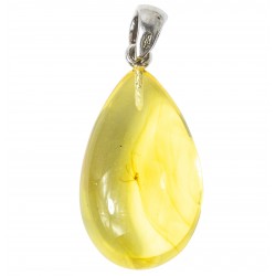 Pendentif ambre véritable avec 1 inclusions d'insecte
