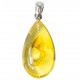 Genuine amber pendant with 2 insect inclusions