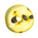 Pendentif Ambre jaune forme donut + chaine cuir