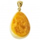 Pendentif plaqué or en ambre royal véritable