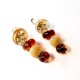 Boucle d'oreille ambre multicolore