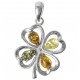 Pendentif Flamant ambre et ARGENT 925/1000