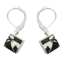 amber mosaic earring