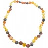 Collier d'ambre naturel multicolore