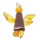 Pendentif Ange en ambre naturel